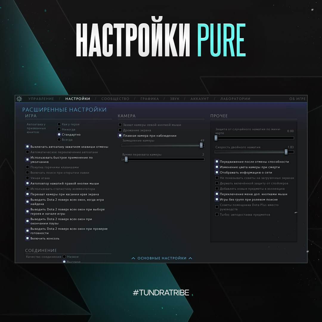 Pure показал свои настройки в Dota 2