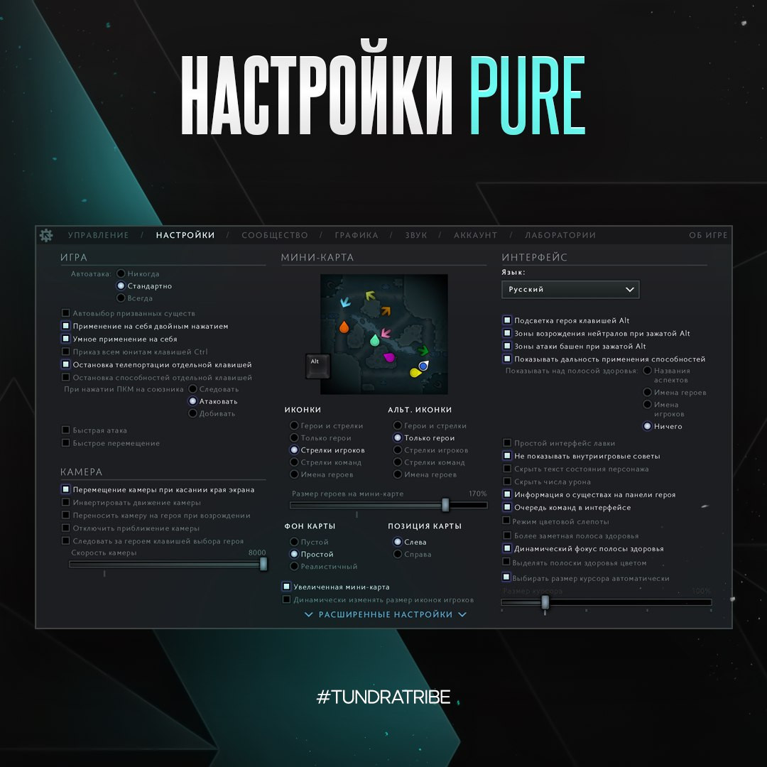 Pure показал свои настройки в Dota 2