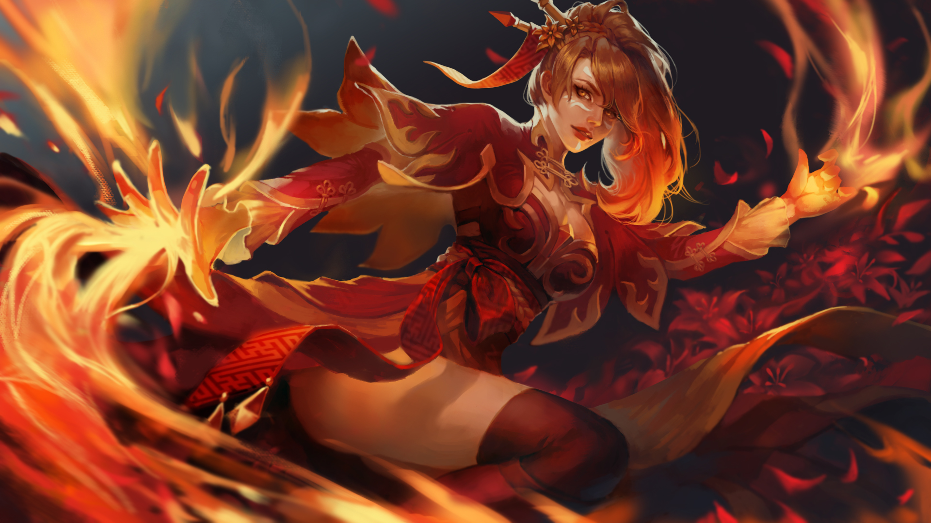 Lina: Flame Lily In Full Bloom (5 предметов) .